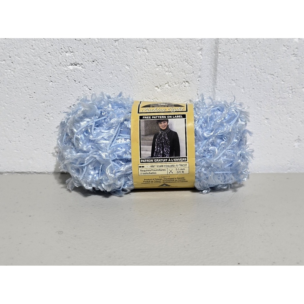 Phentex Eyelash Yarn FASHION EIGHT - #48012 Baby Blue - 50g‎ 1.75oz 65m 71yd